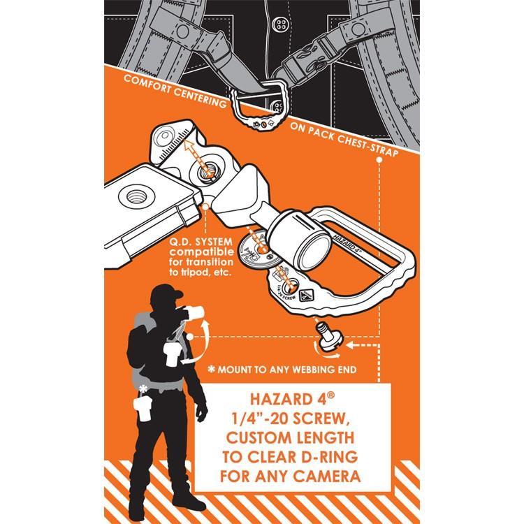 Hazard 4 1/4"-20 Knurled Slotted Camera Mount Screw Accessories Hazard 4 Tactical Gear Supplier Tactical Distributors Australia