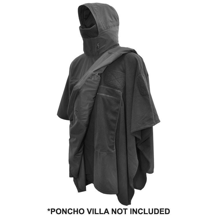 Hazard 4 Fleece Poncho Villa Liner Black Outerwear Hazard 4 Tactical Gear Supplier Tactical Distributors Australia