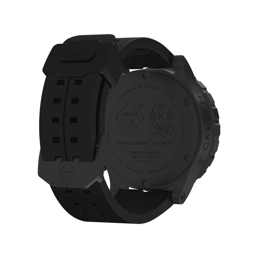 Hazard 4 HeavyWaterDiver Nightwatch White GMT Black Watches Hazard 4 B - green hours and hands / yellow noon / green bezel Tactical Gear Supplier Tactical Distributors Australia