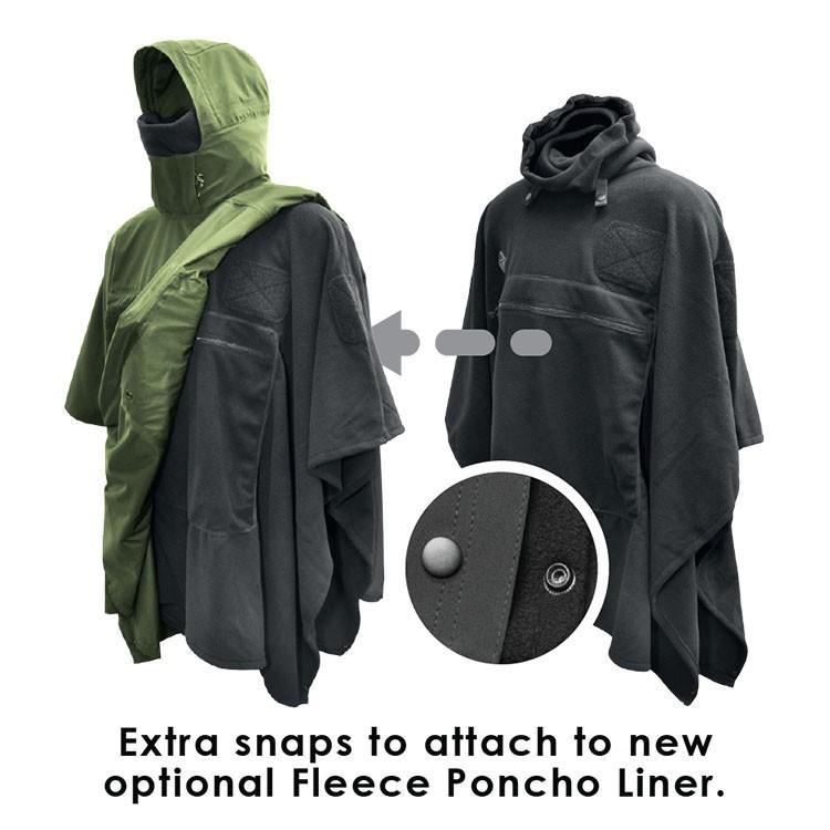 Hazard 4 Poncho Villa 2020 Version Technical Soft-Shell Poncho Black Outerwear Hazard 4 Tactical Gear Supplier Tactical Distributors Australia