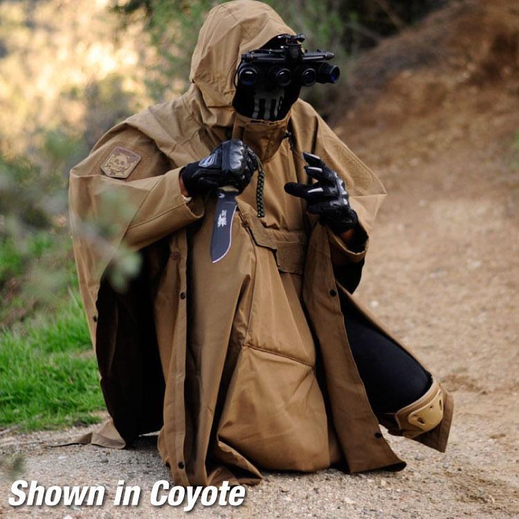 Hazard 4 Poncho Villa 2020 Version Technical Soft-Shell Poncho Coyote Outerwear Hazard 4 Tactical Gear Supplier Tactical Distributors Australia