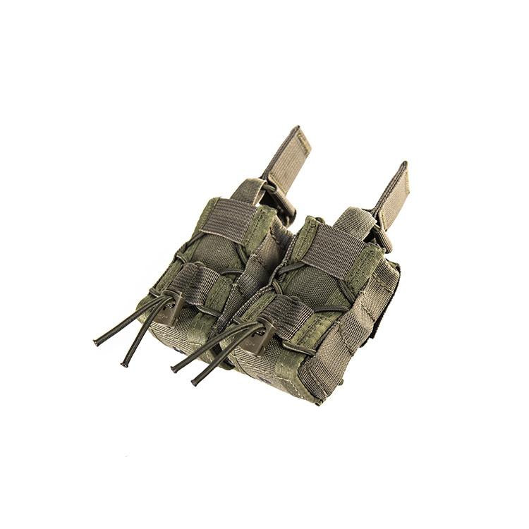 High Speed Gear Double 40mm TACO Mag Pouch - Belt Mount Accessories High Speed Gear OD Green Velcro One-Wrap Belt Mount Tactical Gear Supplier Tactical Distributors Australia