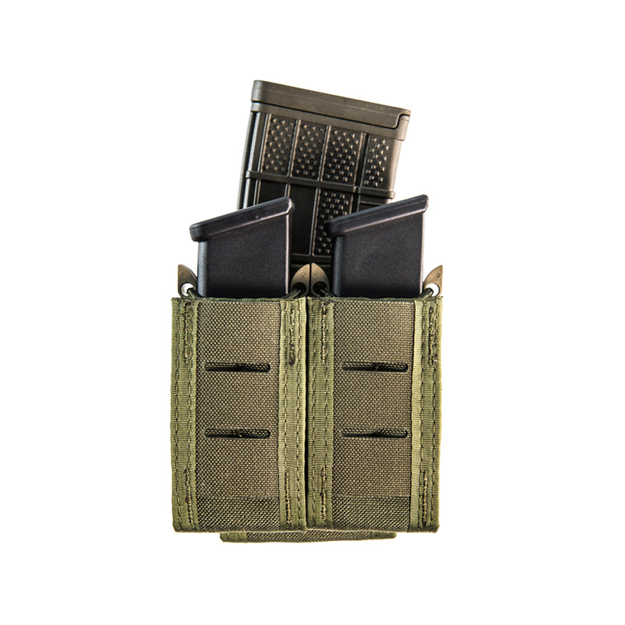 High Speed Gear Duty Staggered Double Pistol TACO Accessories High Speed Gear OD Green None Tactical Gear Supplier Tactical Distributors Australia