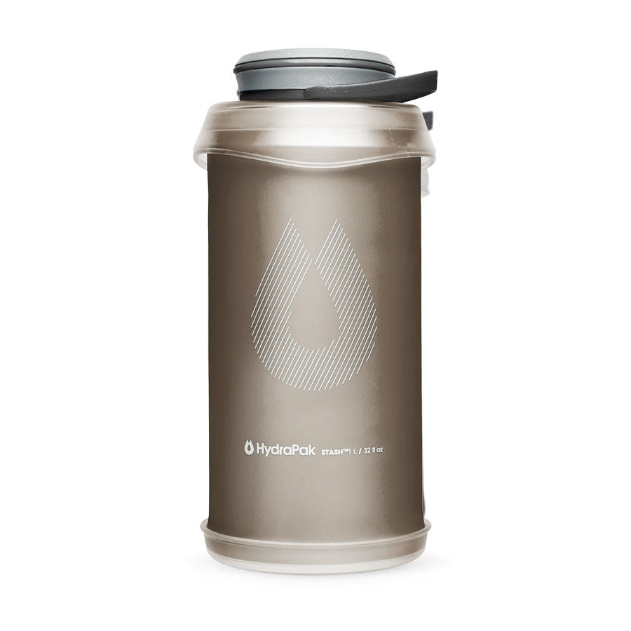 Hydrapak 1L Stash 2.0 Collapsible Water Bottle Mammoth Grey Hydration Hydrapak Tactical Gear Supplier Tactical Distributors Australia