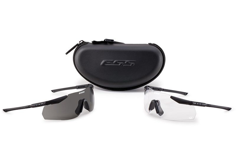 ICE-2X NARO with Black Frame and Clear Smoke Gray Lenses Retail Kit Eyewear Eye Safety Systems Tactical Gear Supplier Tactical Distributors Australia
