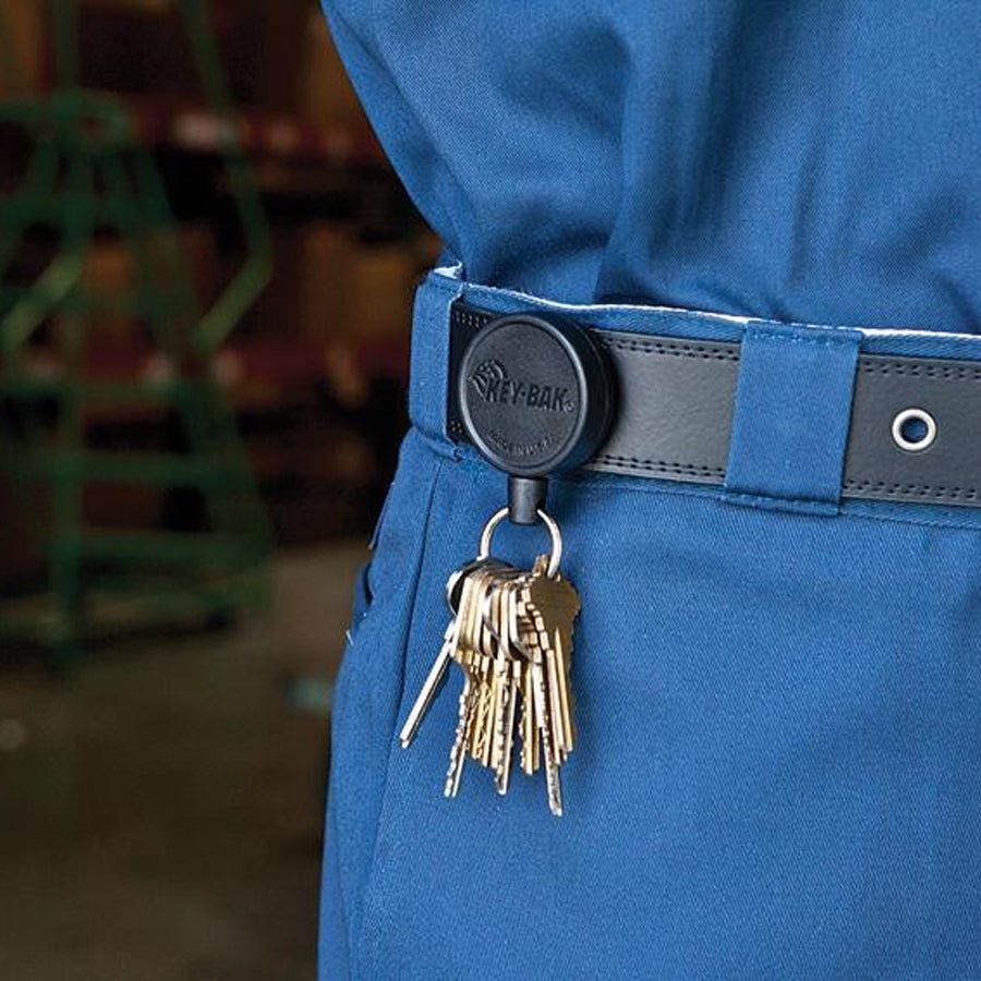 Key-Bak Self Retract Reel Mid Blk Swivel Clip Poly Cord 36"