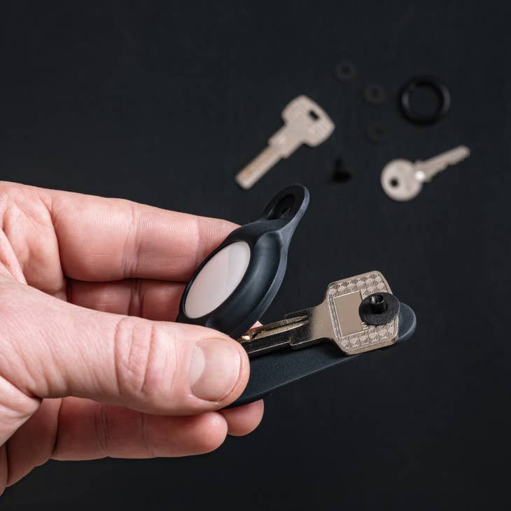 KeySmart Air Flex Silicone Key Holder for AirTag Black Accessories KeySmart Tactical Gear Supplier Tactical Distributors Australia