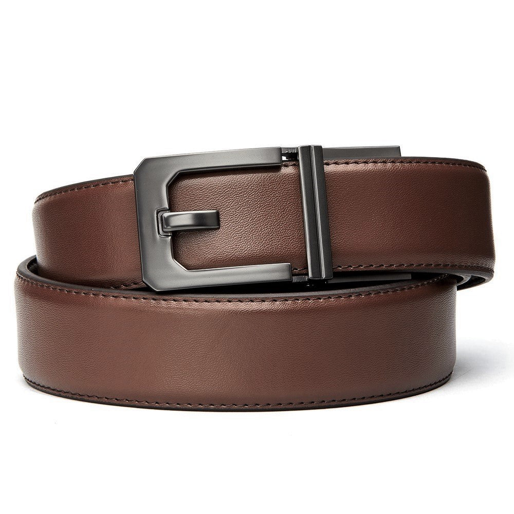 KORE Leather Gun Belt 1.5" Brown X3 Gunmetal | Tactical Gear AU Tactical Gear