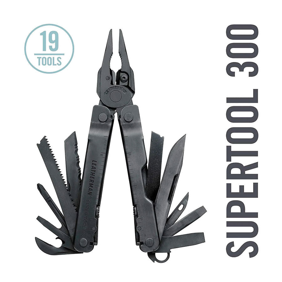 Leatherman Supertool 300 Black with Black MOLLE Sheath Multi-Tools Leatherman Tactical Gear Supplier Tactical Distributors Australia