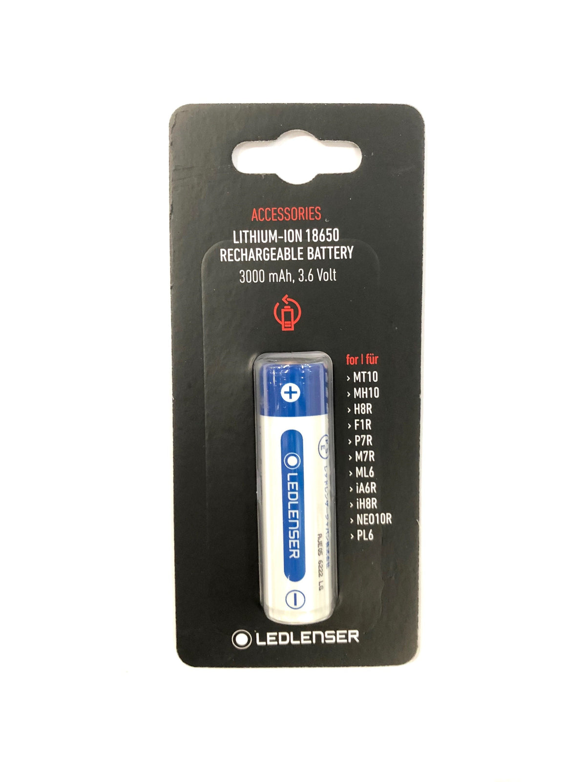 Ledlenser 18650 3000mAh Rechargeable Battery For M7R, M7RX, X7R, F1R, P7R,MT10,MH10 and H8R Led Torches Batteries Ledlenser Tactical Gear Supplier Tactical Distributors Australia