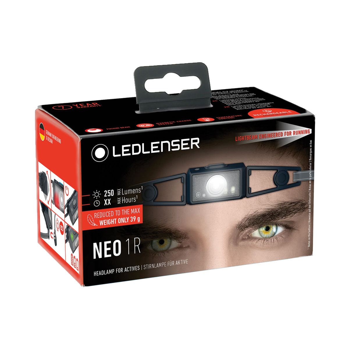 Ledlenser NEO1R Rechargeable Headlamp with Gift Box Flashlights and Lighting Ledlenser Tactical Gear Supplier Tactical Distributors Australia