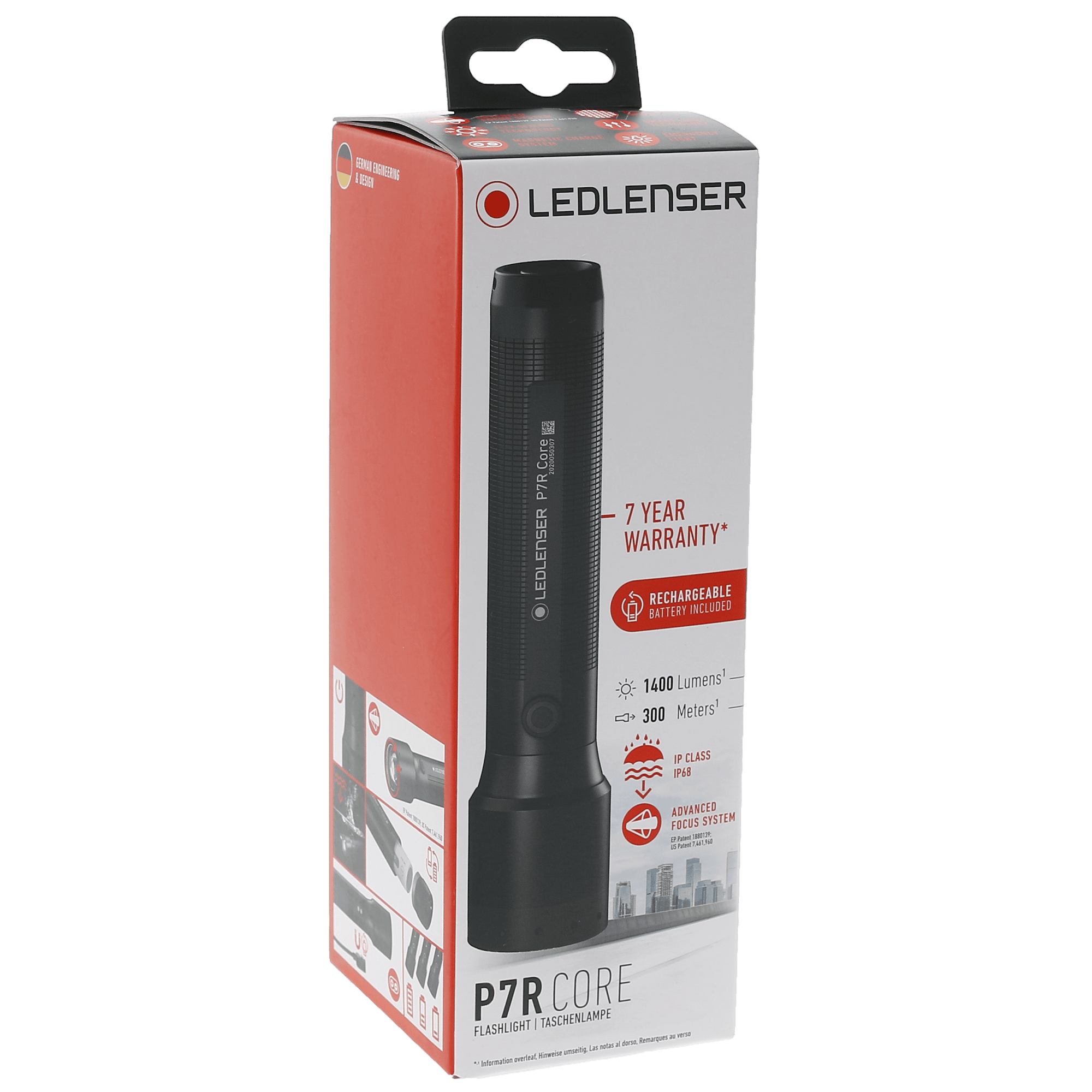 Ledlenser P7R Core 1400 Lumens Rechargeable Flashlight Flashlights and Lighting Ledlenser Tactical Gear Supplier Tactical Distributors Australia
