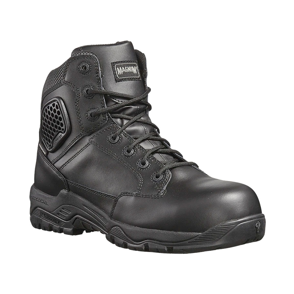 Magnum Strike Force 6.0 Leather Side-Zip Composite Toe Waterproof Boot Black Footwear Magnum Footwear Tactical Gear Supplier Tactical Distributors Australia