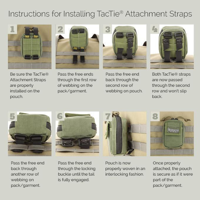 Maxpedition 3" TacTie Attachment Strap (Pack of 4) Accessories Maxpedition OD Green Tactical Gear Supplier Tactical Distributors Australia