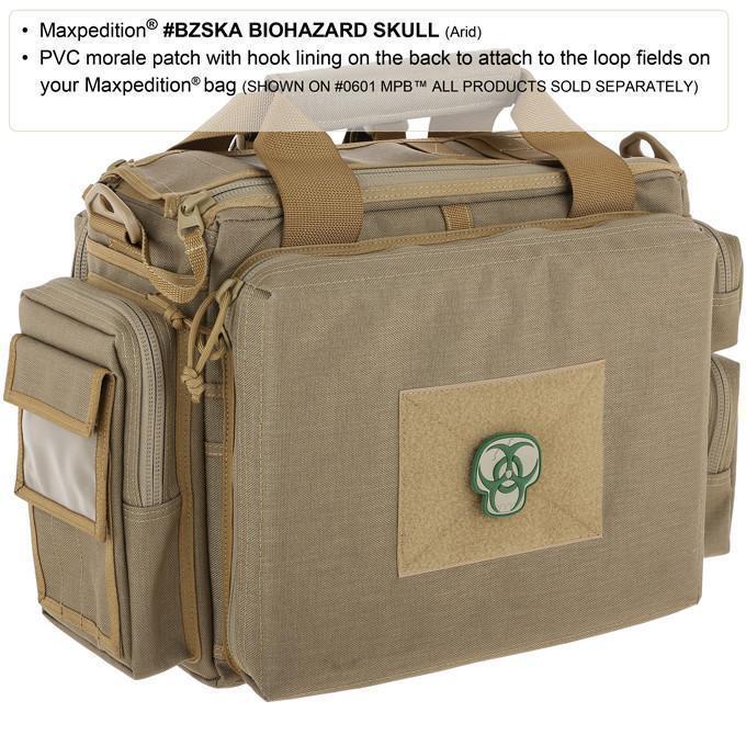 Maxpedition Biohazard Skull Morale Patch Morale Patches Maxpedition Tactical Gear Supplier Tactical Distributors Australia