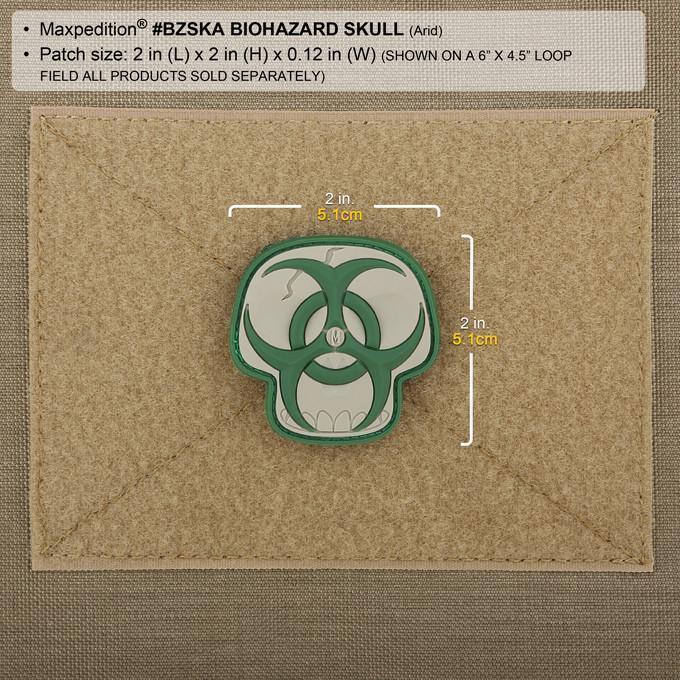 Maxpedition Biohazard Skull Morale Patch Morale Patches Maxpedition Tactical Gear Supplier Tactical Distributors Australia