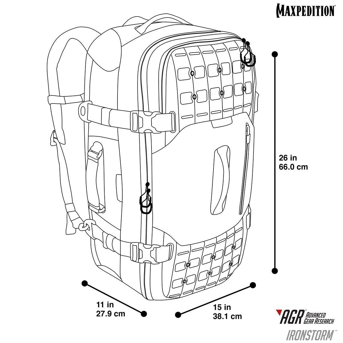 Maxpedition Ironstorm Adventure Travel Bag 62L Bags, Packs and Cases Maxpedition Tactical Gear Supplier Tactical Distributors Australia