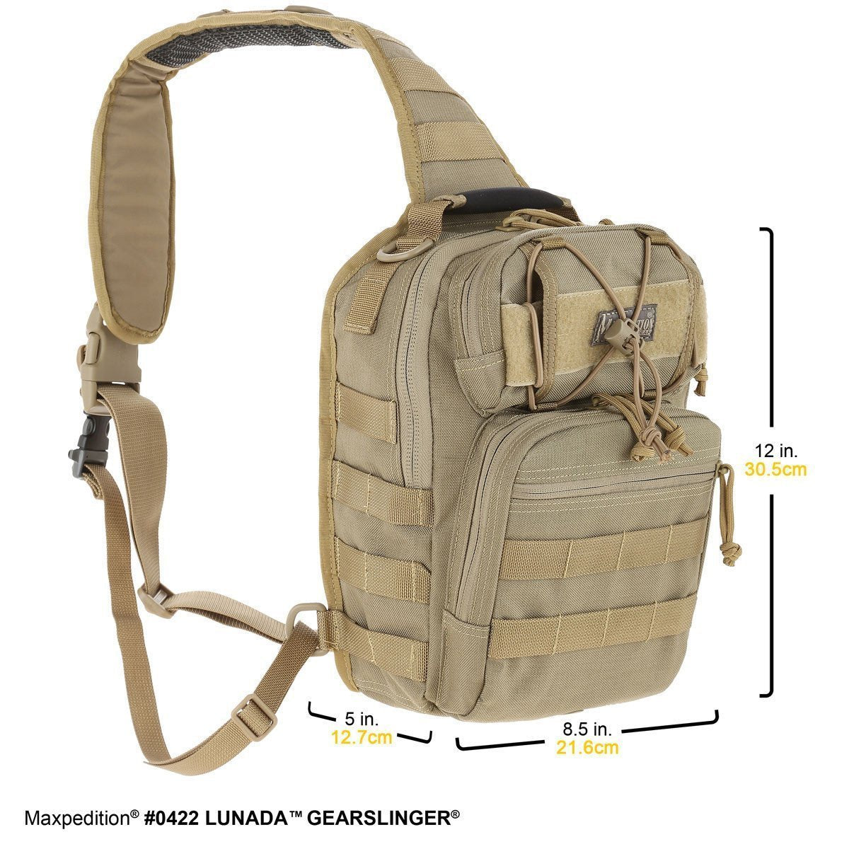 Maxpedition Lunada Gearslinger Black Sling Packs Maxpedition Tactical Gear Supplier Tactical Distributors Australia