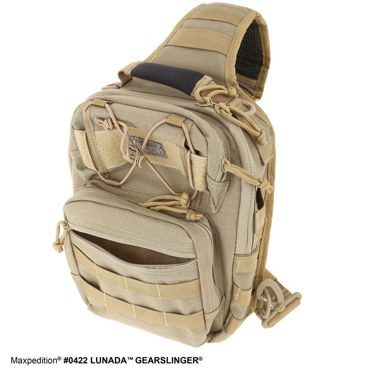 Maxpedition Lunada Gearslinger Black Sling Packs Maxpedition Tactical Gear Supplier Tactical Distributors Australia