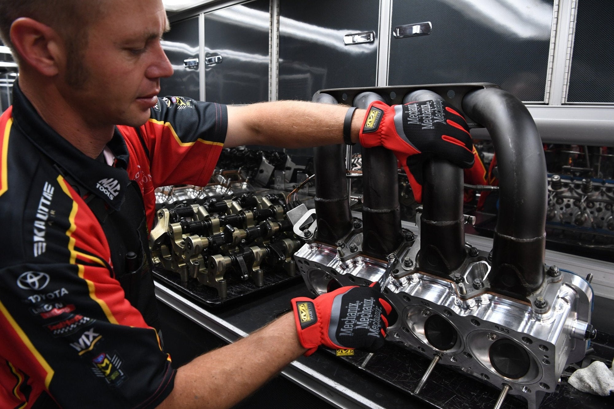Mechanix Wear FastFit Work Glove Red Gloves Mechanix Wear Small Tactical Gear Supplier Tactical Distributors Australia