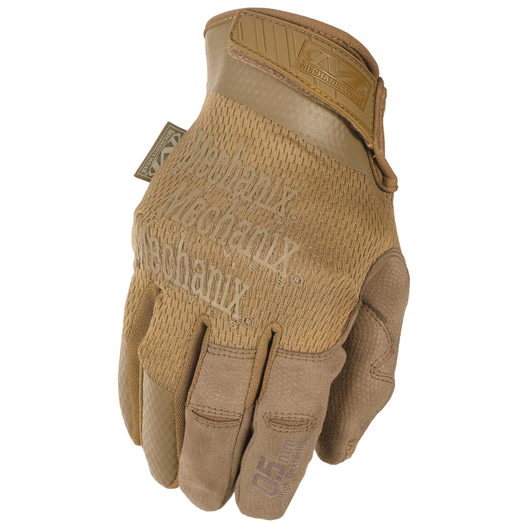 Mechanix Wear Specialty Hi-Dexterity 0.5mm Tactical Shooting Gloves Coyote Gloves Mechanix Wear Small Tactical Gear Supplier Tactical Distributors Australia