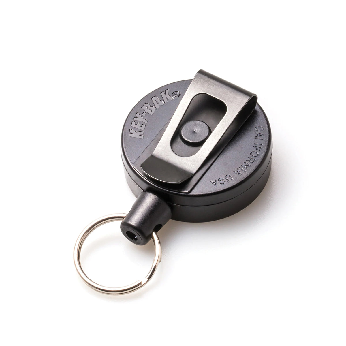 KEY-BAK MID6 Heavy Duty Retractable Keychain with Carabiner or Belt Clip