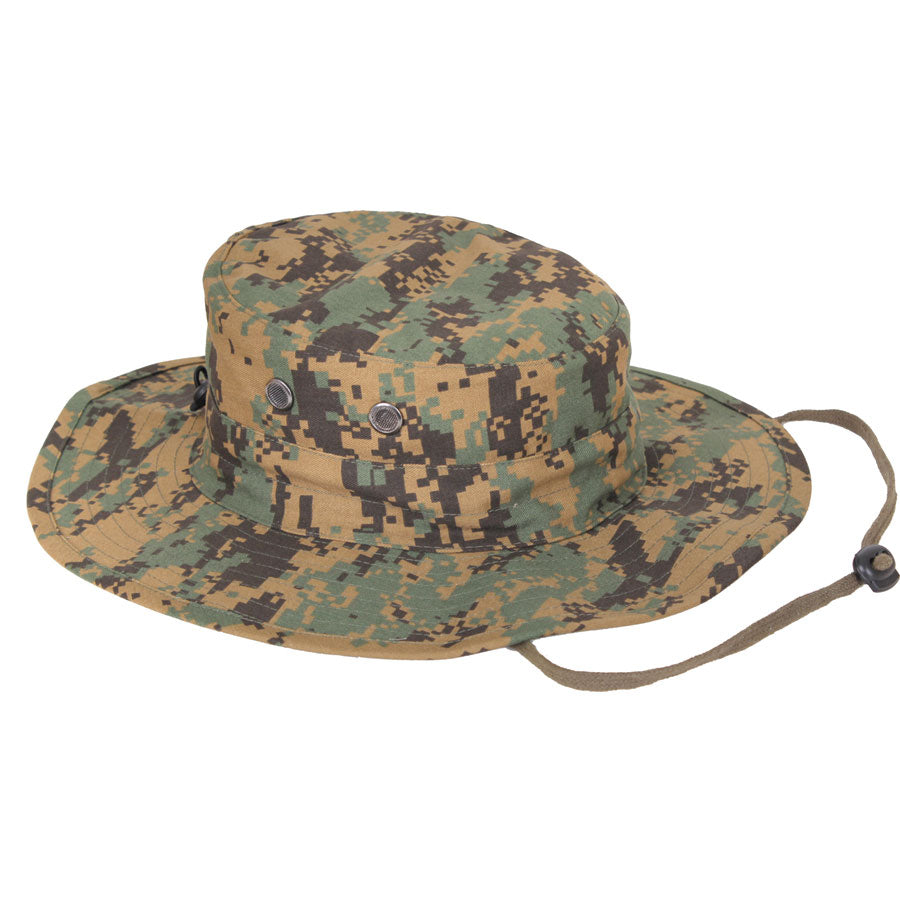 MilSpec Adjustable Boonie Hat Accessories MilSpec Woodland Digital Camo Tactical Gear Supplier Tactical Distributors Australia