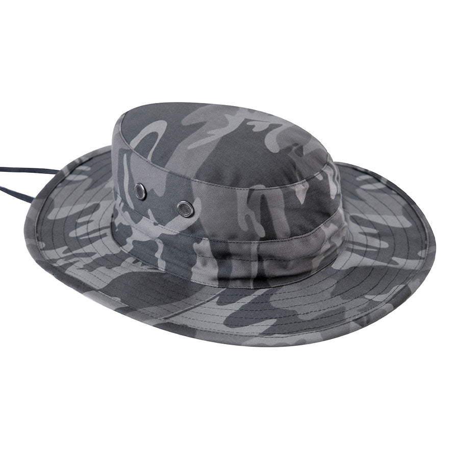 MilSpec Adjustable Boonie Hat Accessories MilSpec Black Camo Tactical Gear Supplier Tactical Distributors Australia