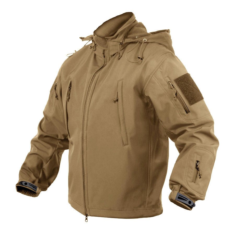 MilSpec Concealed Carry Soft Shell Jacket Coyote Brown Outerwear MilSpec Small Tactical Gear Supplier Tactical Distributors Australia