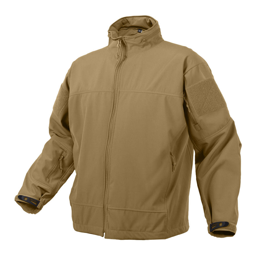 MilSpec Covert Ops Lightweight Soft Shell Jacket Coyote Brown Outerwear MilSpec Small Tactical Gear Supplier Tactical Distributors Australia