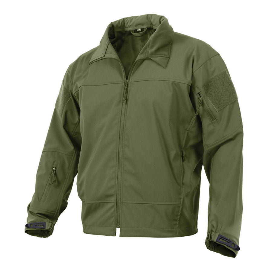 MilSpec Covert Ops Lightweight Soft Shell Jacket Olive Drab Outerwear MilSpec Small Tactical Gear Supplier Tactical Distributors Australia