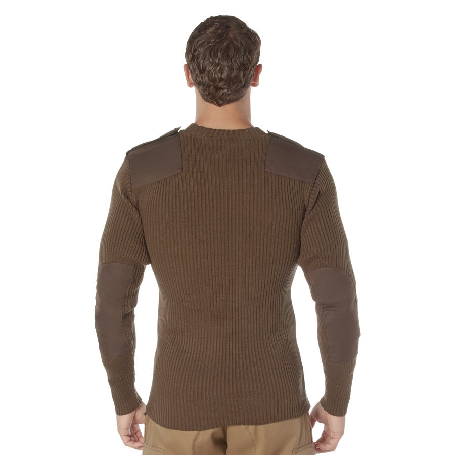 MilSpec G.I. Style Acrylic V-Neck Sweater Brown Outerwear MilSpec Small Tactical Gear Supplier Tactical Distributors Australia