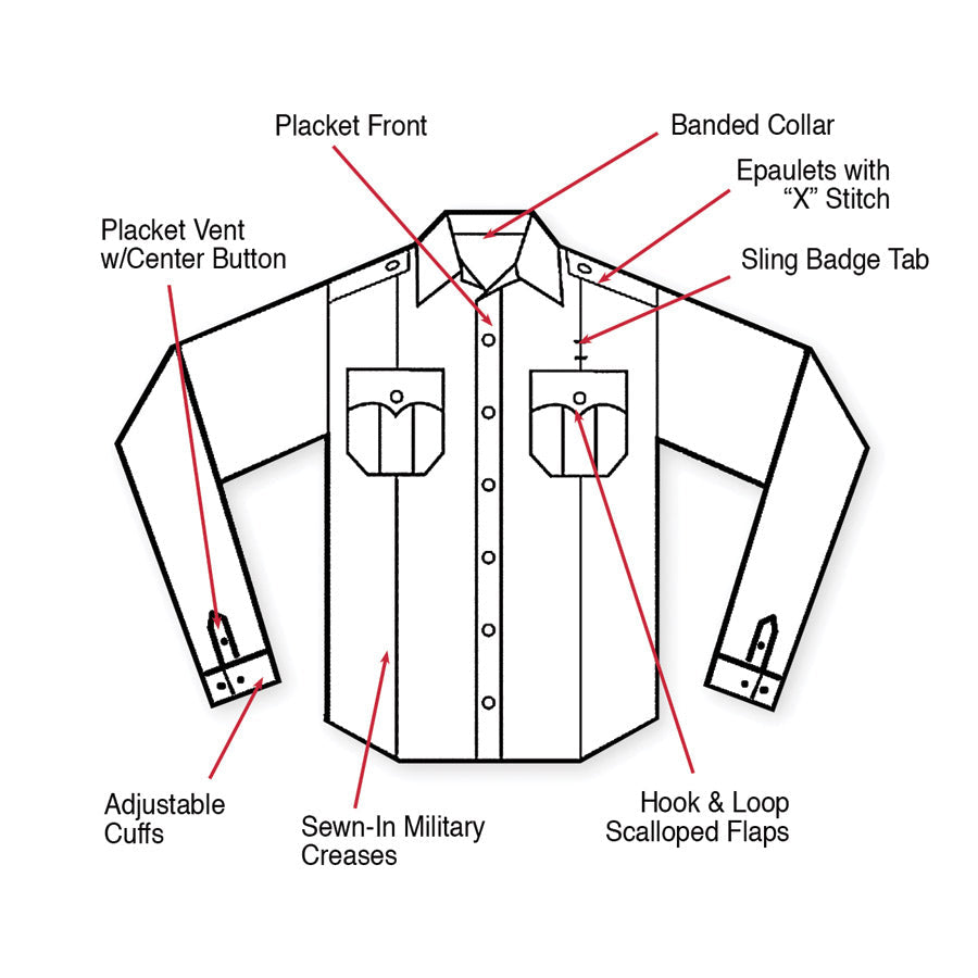 MilSpec Long Sleeve Uniform Shirt Light Blue Shirts MilSpec Tactical Gear Supplier Tactical Distributors Australia