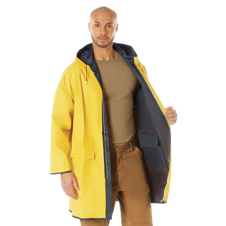 MilSpec Reversible 3/4 Length Rain Parka Navy Blue / Yellow Jackets MilSpec Tactical Gear Supplier Tactical Distributors Australia