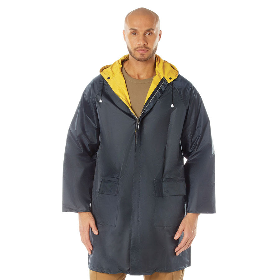 Reversible Yellow Rain Parka ANSI Reversible Police Raincoat W