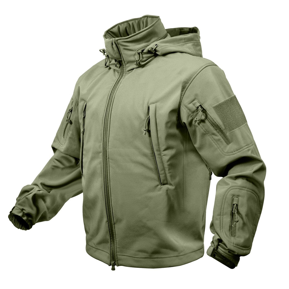 MilSpec Special Ops Tactical Softshell Jacket with Hood Olive Drab Outerwear MilSpec Small Tactical Gear Supplier Tactical Distributors Australia