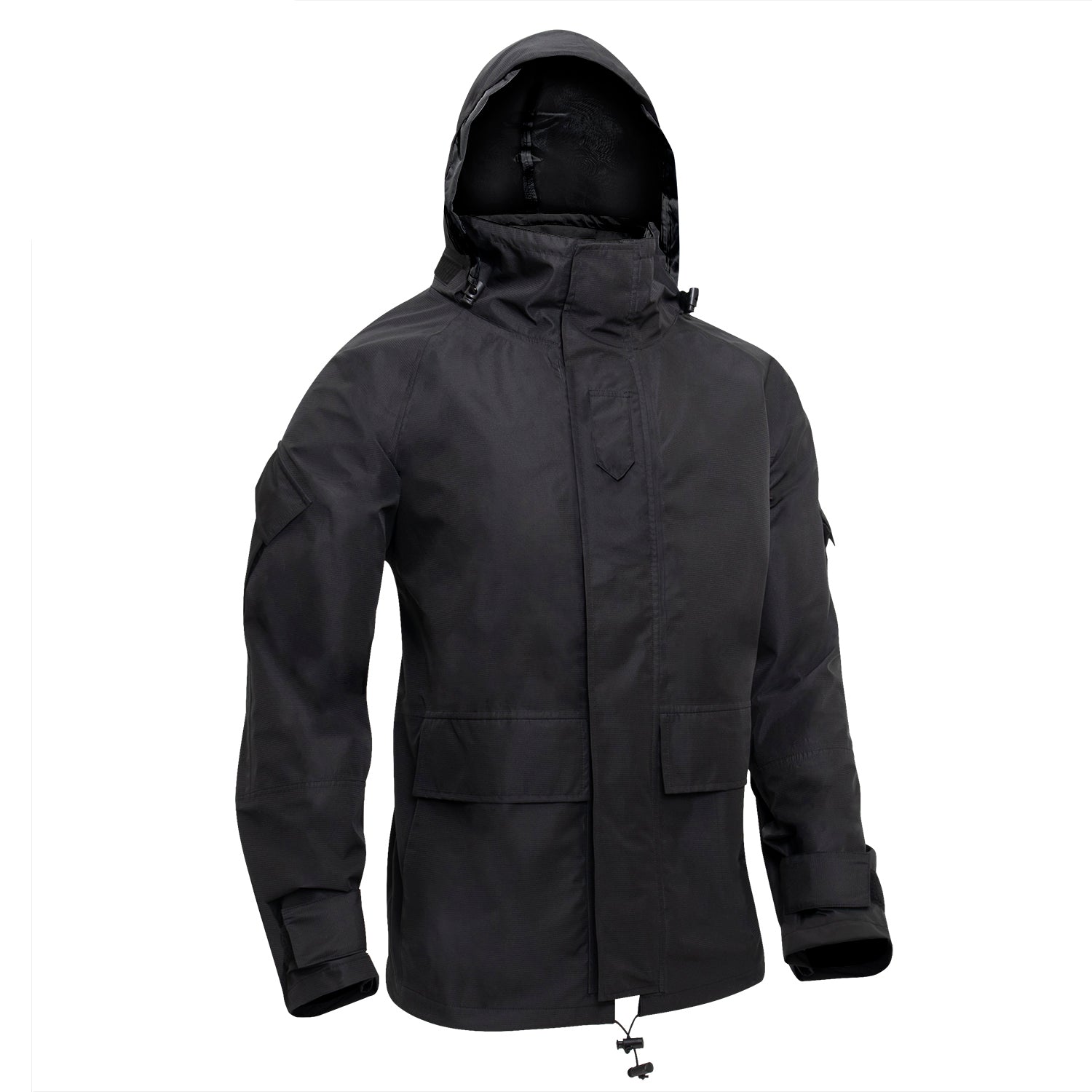 MilSpec Tactical Hard Shell Waterproof Jacket - Black Outerwear MilSpec Small Tactical Gear Supplier Tactical Distributors Australia