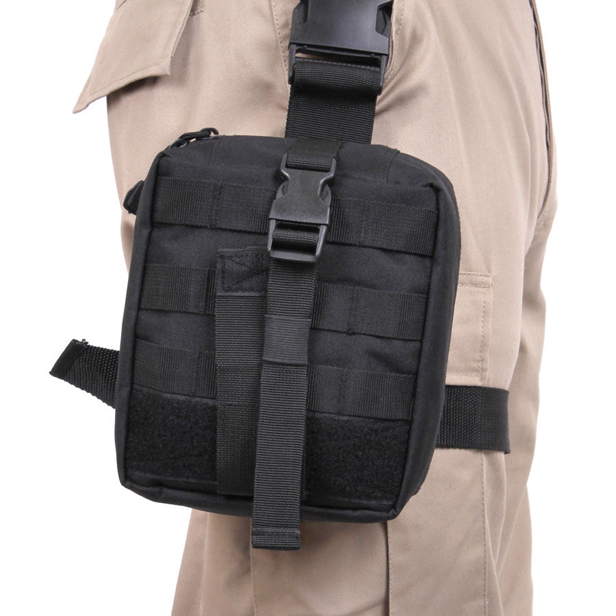 Miltac Drop Leg Medical Pouch Pouches Tactical Gear Black Tactical Gear Supplier Tactical Distributors Australia