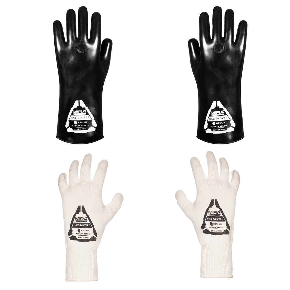 MIRA Safety HAZ-GLOVES Butyl Gloves for CBRN Protection Set of 4 Protective Gear MIRA Safety Medium Tactical Gear Supplier Tactical Distributors Australia
