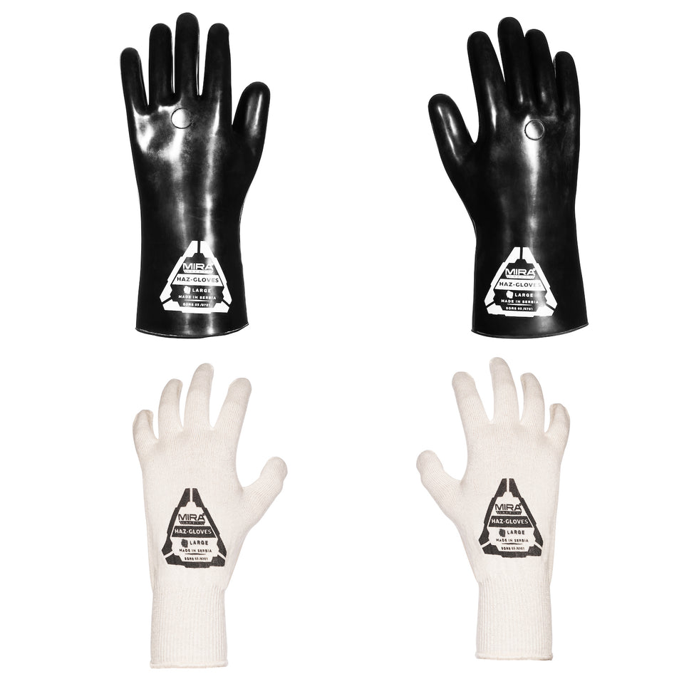 MIRA Safety HAZ-GLOVES Butyl Gloves for CBRN Protection Set of 4 Protective Gear MIRA Safety Large Tactical Gear Supplier Tactical Distributors Australia