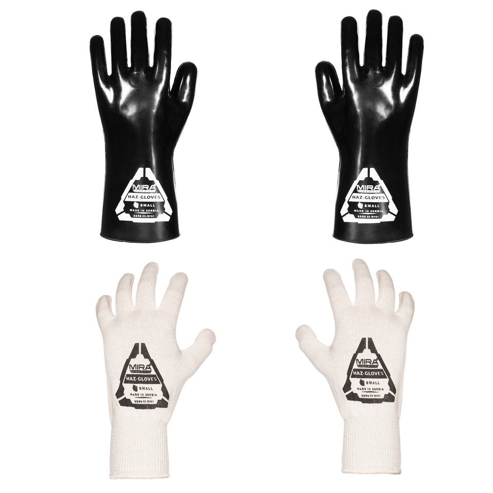 MIRA Safety HAZ-GLOVES Butyl Gloves for CBRN Protection Set of 4 Protective Gear MIRA Safety Small Tactical Gear Supplier Tactical Distributors Australia