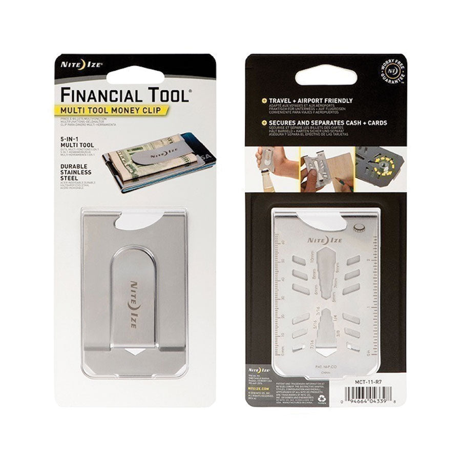 Nite Ize Financial Tool Multi-Tool Money Clip Stainless Accessories Nite-Ize Tactical Gear Supplier Tactical Distributors Australia