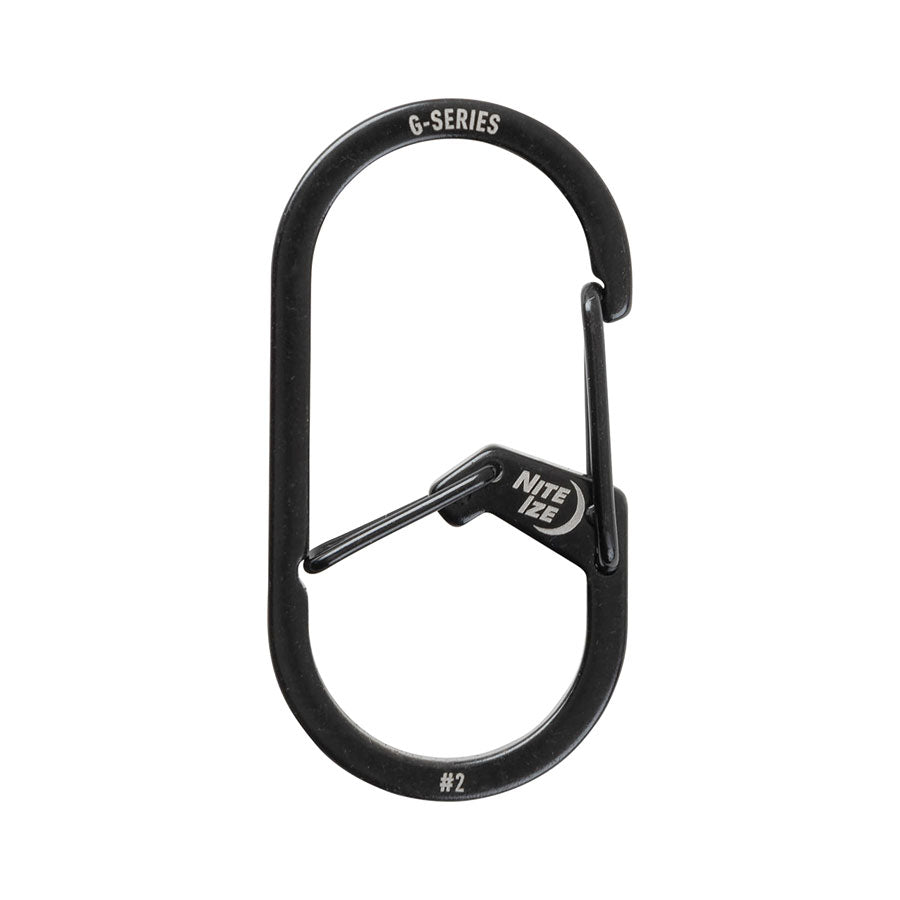Nite Ize G-Series Dual Chamber Carabiner #2 Outdoor and Survival Nite-Ize Black Tactical Gear Supplier Tactical Distributors Australia