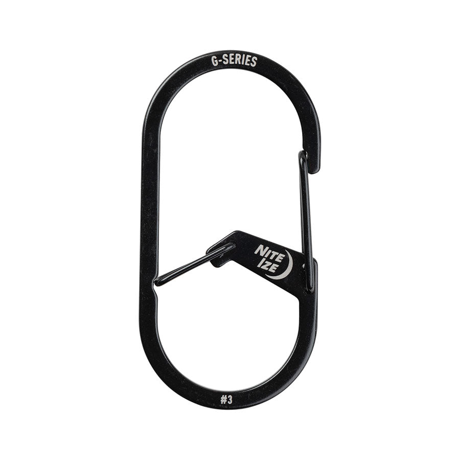 Nite Ize G-Series Dual Chamber Carabiner #3 Outdoor and Survival Nite-Ize Black Tactical Gear Supplier Tactical Distributors Australia