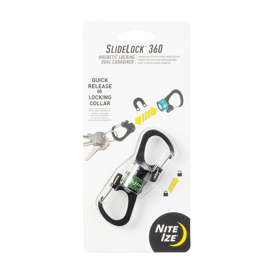 Nite Ize SlideLock 360° Magnetic Locking Carabiner Olive Outdoor and Survival Nite-Ize Tactical Gear Supplier Tactical Distributors Australia