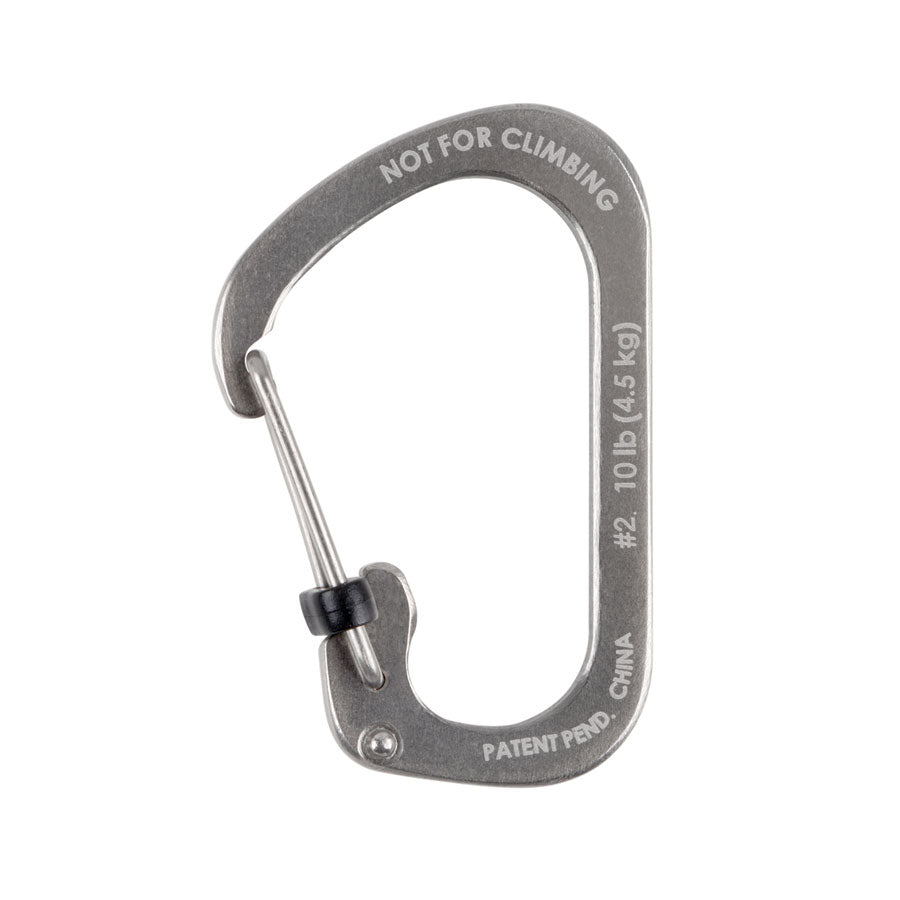 Nite Ize SlideLock Carabiner Stainless Steel #2 Outdoor and Survival Nite-Ize Stainless Tactical Gear Supplier Tactical Distributors Australia