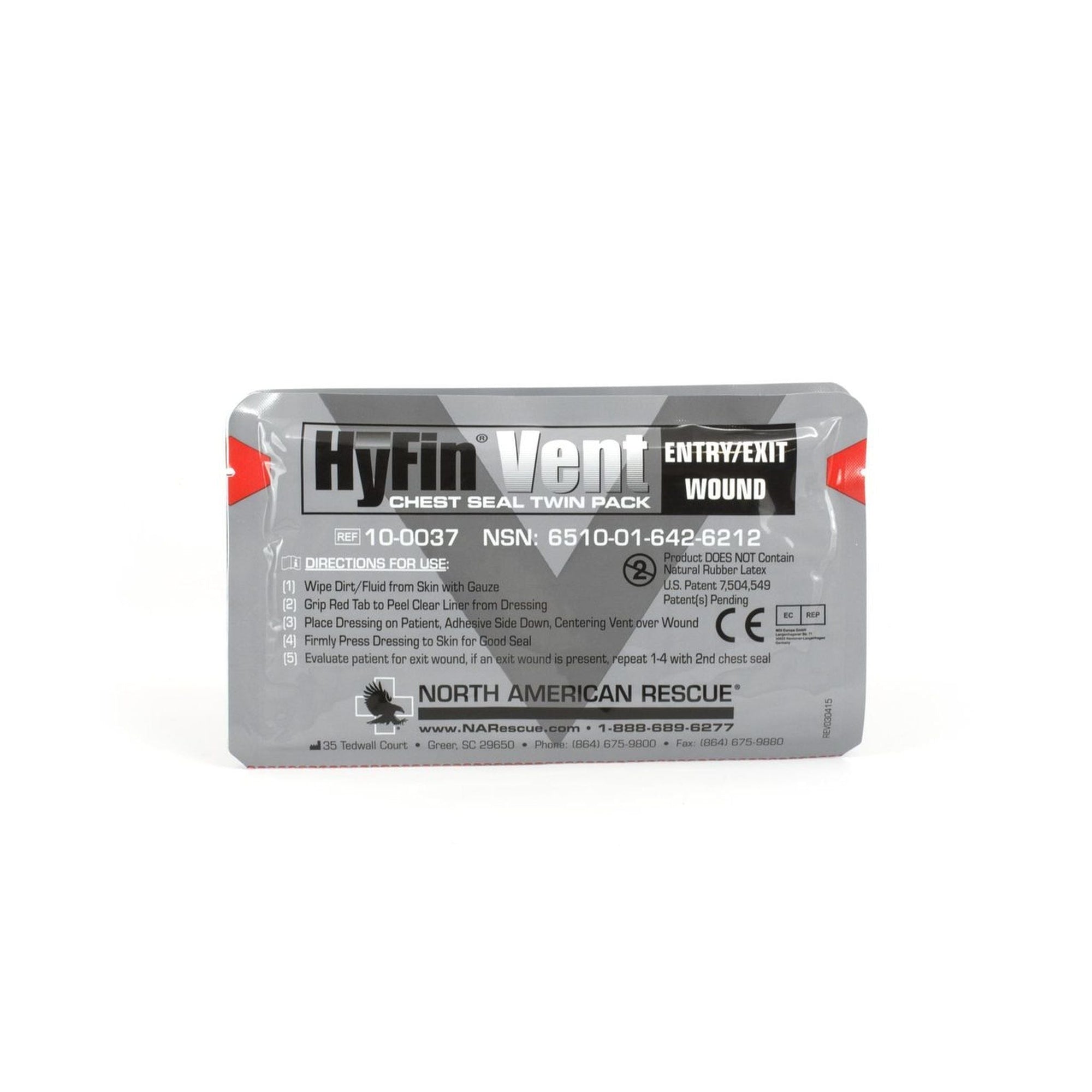 North American Rescue HyFin HyFin Vent Chest Seal Twin Pack First Aid and Medical North American Rescue Tactical Gear Supplier Tactical Distributors Australia