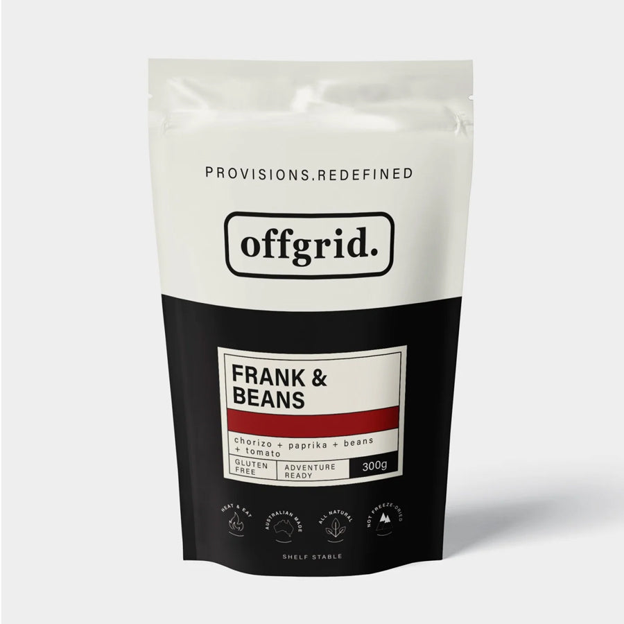 Offgrid Provisions Frank &amp; Beans - Heat &amp; Eat Meal Food OFFGRID PROVISIONS Tactical Gear Supplier Tactical Distributors Australia