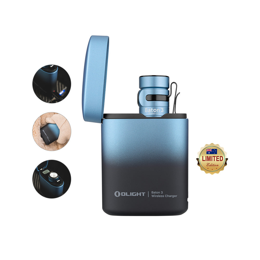 Olight Baton 3 1200 lumens Rechargeable Premium Edition &amp; Wireless Charger Torch Flashlights and Lighting Olight Tactical Gear Supplier Tactical Distributors Australia