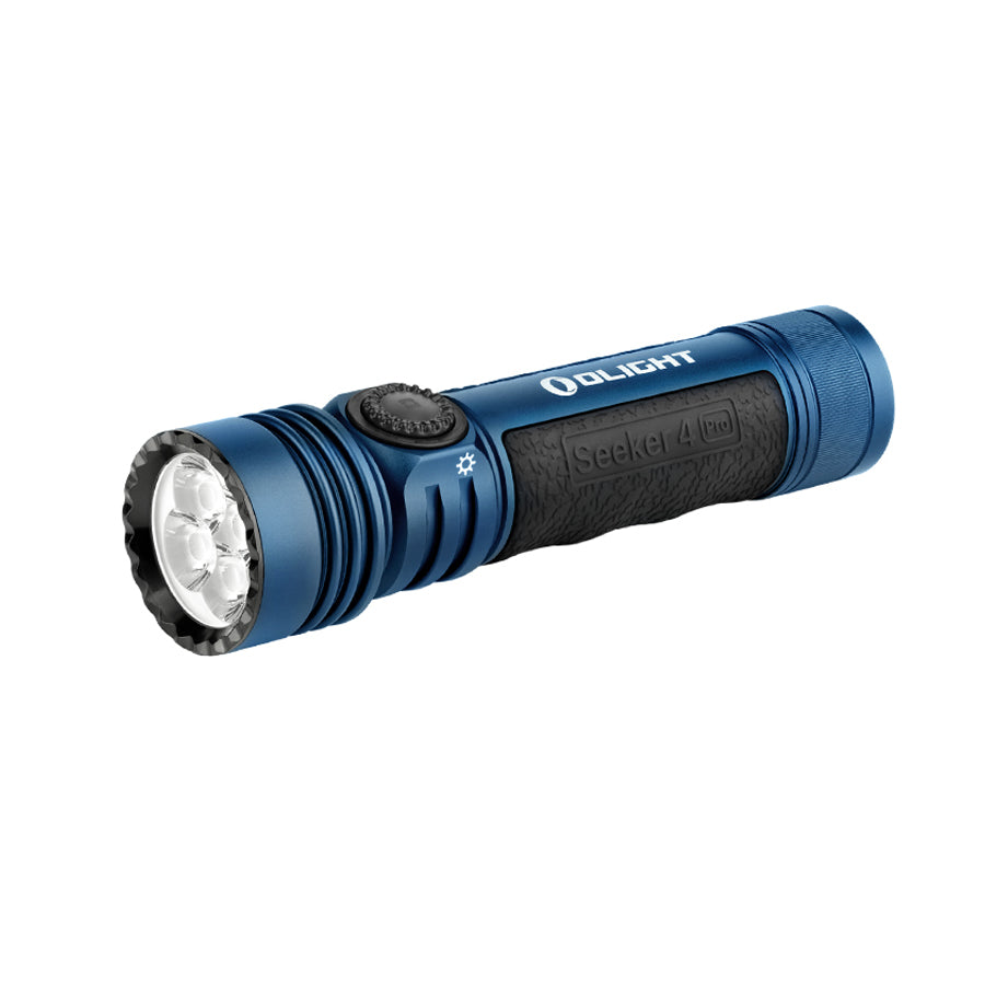 Olight Seeker 4 Pro Powerful Rechargeable Led Torch Flashlights and Lighting Olight Blue Cool White: 5700-6700K Tactical Gear Supplier Tactical Distributors Australia